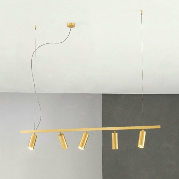 Cremasco Lampada a sospensione 7531, dimmerabile, Ottone / Oro, Soggiorno / Sala da pranzo, Ottone, Moderno, Lampada a sospensione