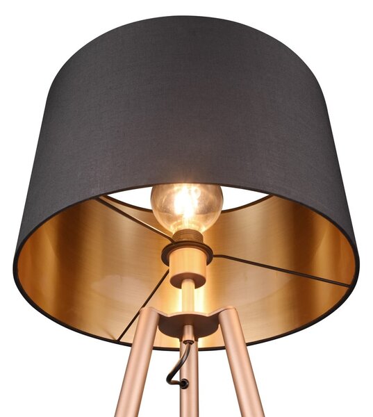 Lampada da terra marrone con ripiano (altezza 152 cm) Colette - Trio