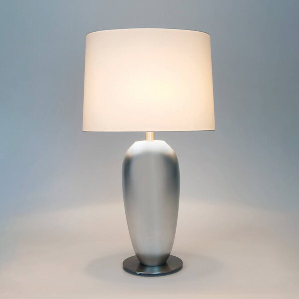 Holländer Lampada da tavolo LAMBDA OVAL, Cromo / Argento, Soggiorno / Sala da pranzo, Ceramica, Lampada da tavolo