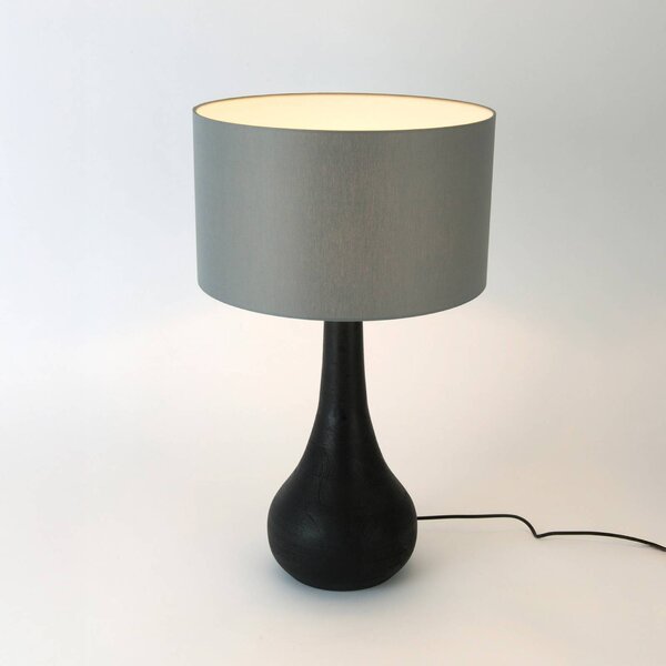 Holländer Lampada da tavolo RODOLFO, Nero, Soggiorno / Sala da pranzo, Legno, Lampada da tavolo