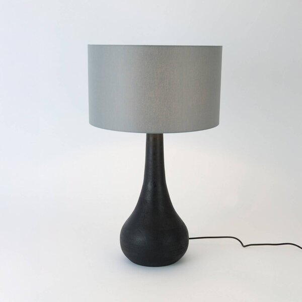Holländer Lampada da tavolo RODOLFO, Nero, Soggiorno / Sala da pranzo, Legno, Lampada da tavolo