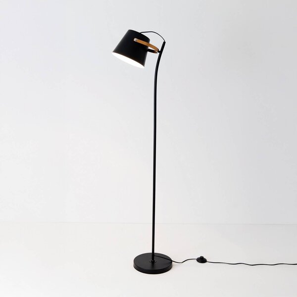 Holländer Lampada da terra ESPERTO, Nero, Soggiorno / Sala da pranzo, Metallo, Lampada da terra