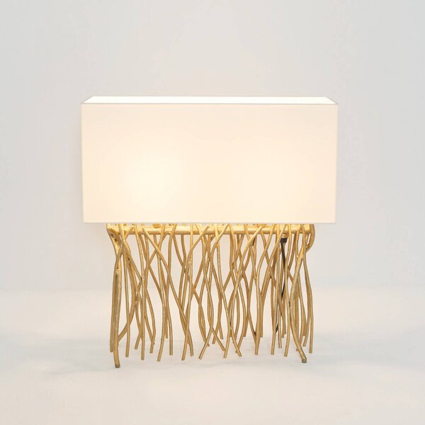 Holländer Lampada da tavolo CAPRI, Ottone / Oro, Soggiorno / Sala da pranzo, Metallo, Lampada da tavolo