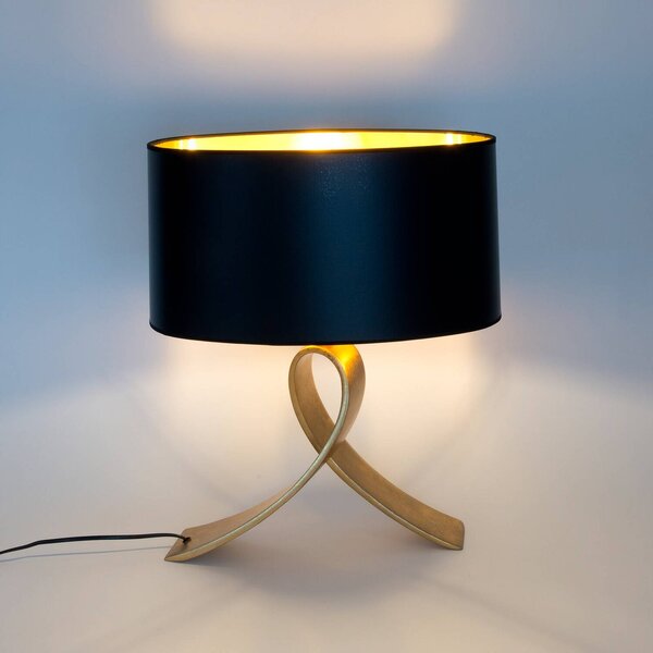 Holländer Lampada da tavolo CICLO OVAL, Nero, Soggiorno / Sala da pranzo, Metallo, Moderno, Lampada da tavolo