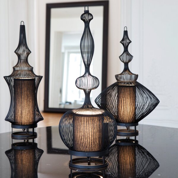 Lampade da tavolo Forestier, Impératrice, Nero, Soggiorno, Metallo, Design
