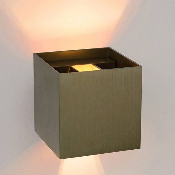 Lucide Applique da parete a LED Xio, dimmerabile, Bronzo / Ottone antico, Corridoio, Alluminio, Moderno, Applique a LED