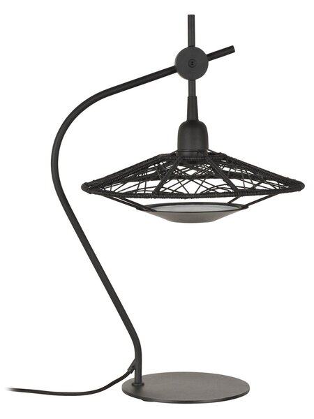 Lampade da tavolo Forestier, Carpa, Nero, Camera da letto, Tessuto / Tessile, Design
