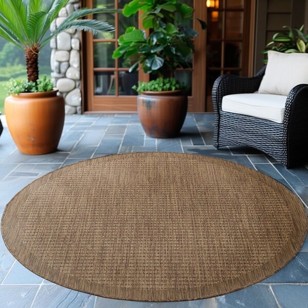 Tappeto da interno/esterno rotondo di colore naturale ø 160 cm Giza 1410 – Ayyildiz Carpets