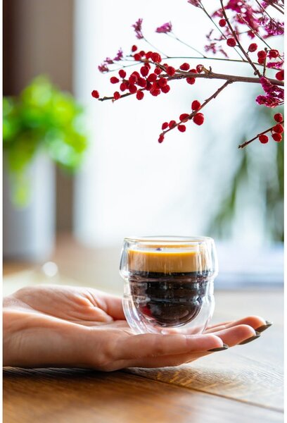 Tazzine in set per espresso/con parete doppia in vetro 2 pz 70 ml Sferico – Vialli Design