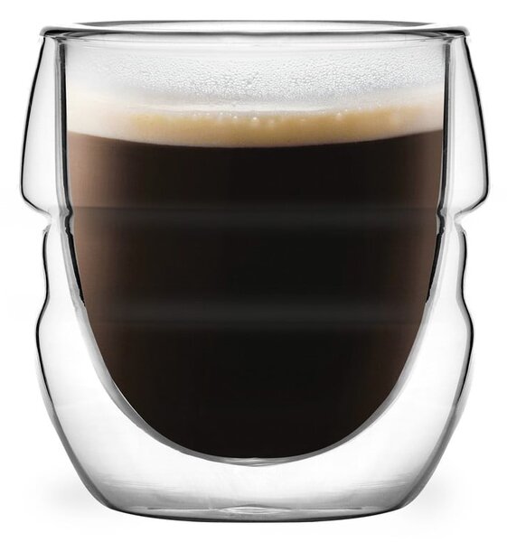 Tazzine in set per espresso/con parete doppia in vetro 2 pz 70 ml Sferico – Vialli Design