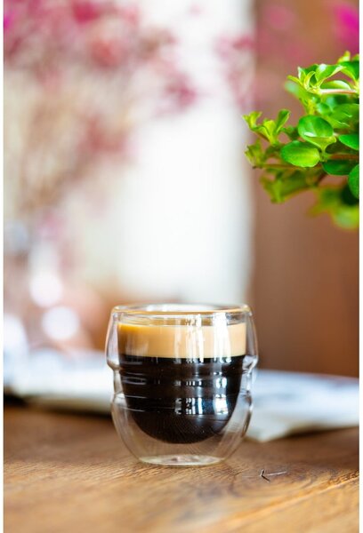 Tazzine in set per espresso/con parete doppia in vetro 2 pz 70 ml Sferico – Vialli Design