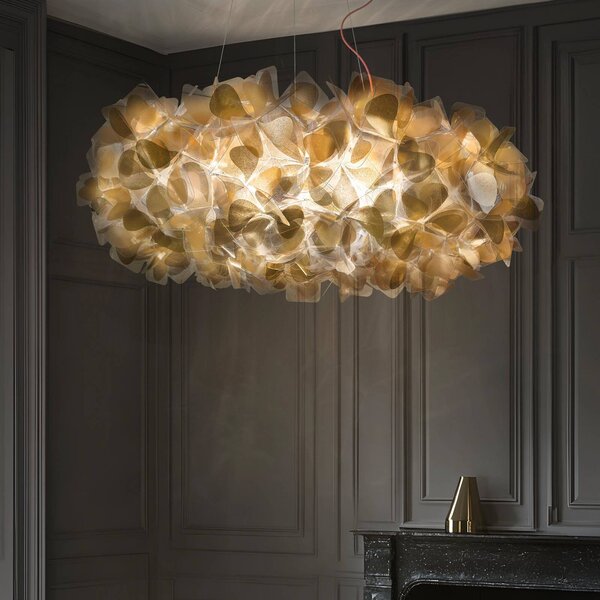Slamp Lampada a sospensione Clizia Mama Non Mama, dimmerabile, Ottone / Oro, Soggiorno / Sala da pranzo, Plastica, Design, Lampada a sospensione