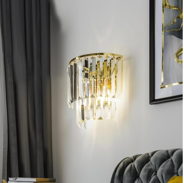 Brilagi - LED Applique di cristallo MOZART 2xE14/40W/230V oro