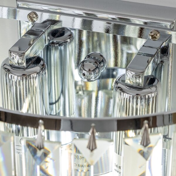Brilagi - LED Applique di cristallo MOZART 2xE14/40W/230V cromo lucido