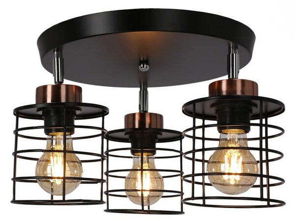 Plafoniera in metallo nero Glob - Candellux Lighting