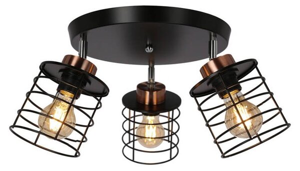 Plafoniera in metallo nero Glob - Candellux Lighting