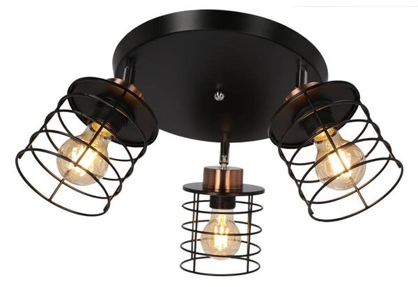 Plafoniera in metallo nero Glob - Candellux Lighting