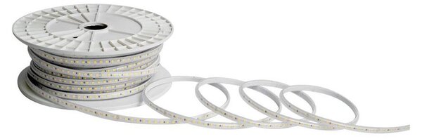 Strip LED 220V V-TAC VT-2835-121-50M 10,5W/m 120 LED/m striscia 3000K IP65 con Spina Schuko