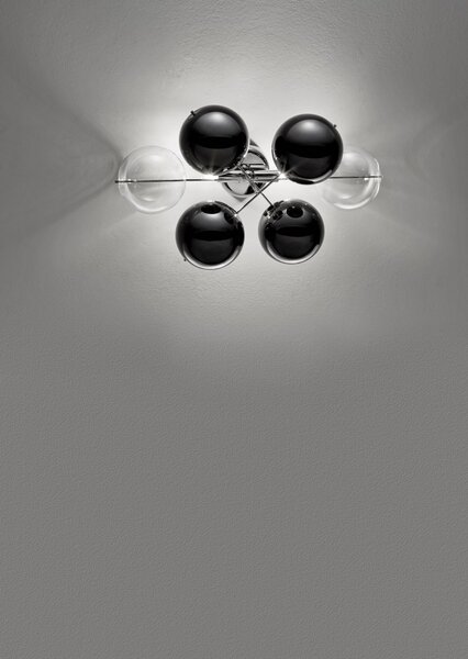 Applique 2 luci con sfere - 255.102.- Atom - Metal Lux Trasparente