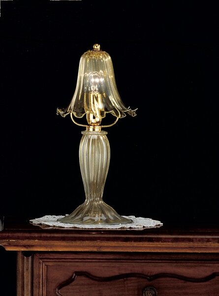 Lume 1 luce cristallo e oro in vetro di Murano - 1013/L - Vetrilamp