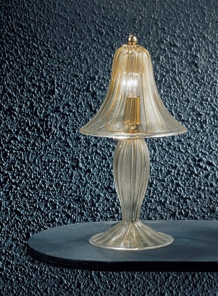 Lume piccolo 1 luce in vetro di Murano, cristallo/oro, 983/L - Vetrilamp