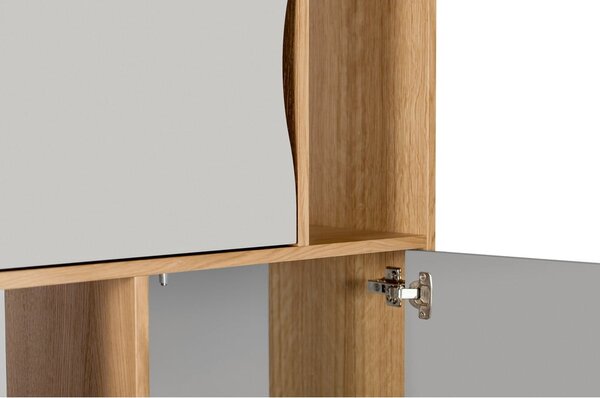 Libreria grigia in rovere 65x191 cm Avon - Woodman