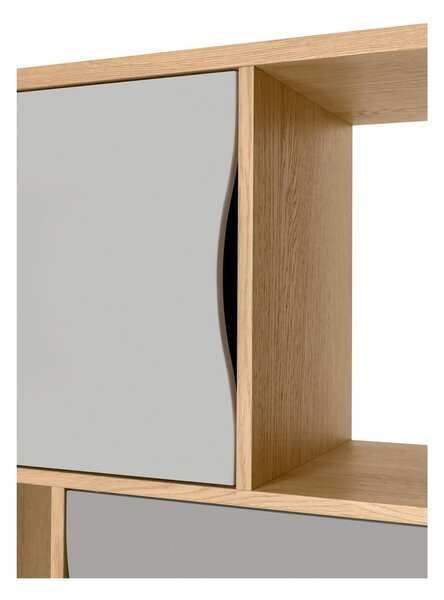 Libreria grigia in rovere 65x191 cm Avon - Woodman