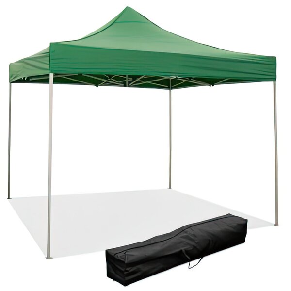 Gazebo richiudibile pieghevole 3 x 3 altezza totale 3 mt Mimetico ricoperto in PVC impermeabile colore verde