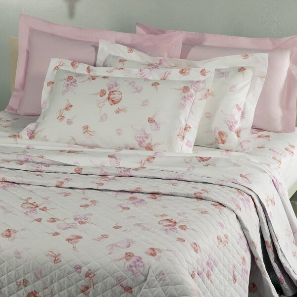 Copriletto Primaverile MATRIMONIALE - 270X260 Jelly-fish FUCSIA Caleffi