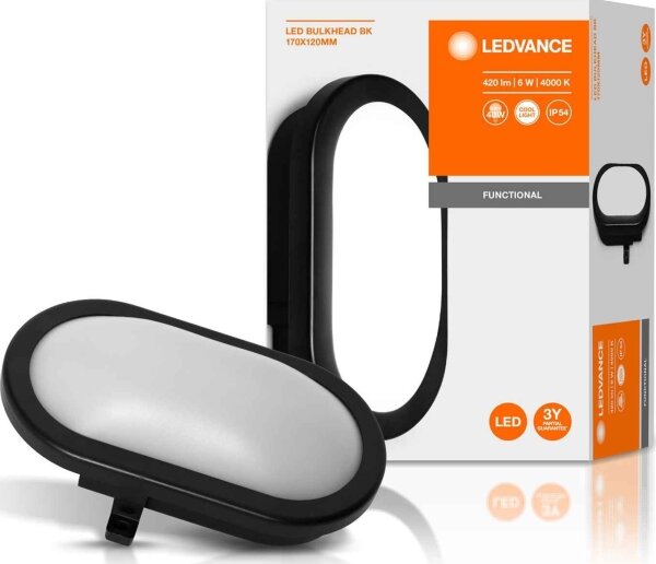 Ledvance - Applique LED da esterno BULKHEAD LED/6W/230V IP54 nera