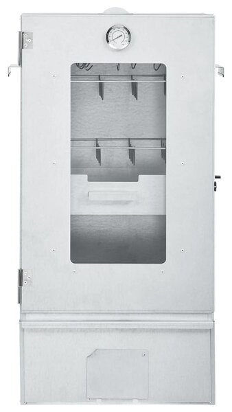 Forno Affumicatore BBQ con Tavolino in Acciaio Zincato
