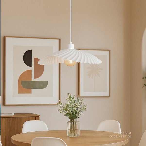 Lampadario a sospensione su cavo DANCE 1xE27/40W/230V bianco