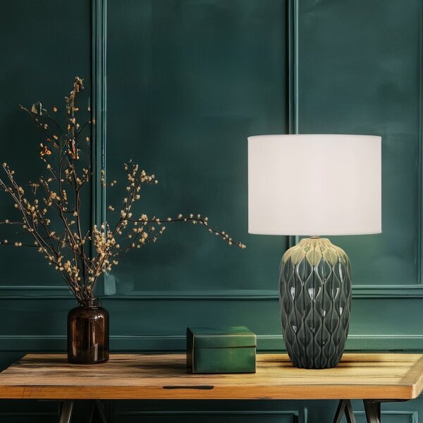 Lampada da tavolo PINEAPLE 1xE27/40W/230V bianco/verde