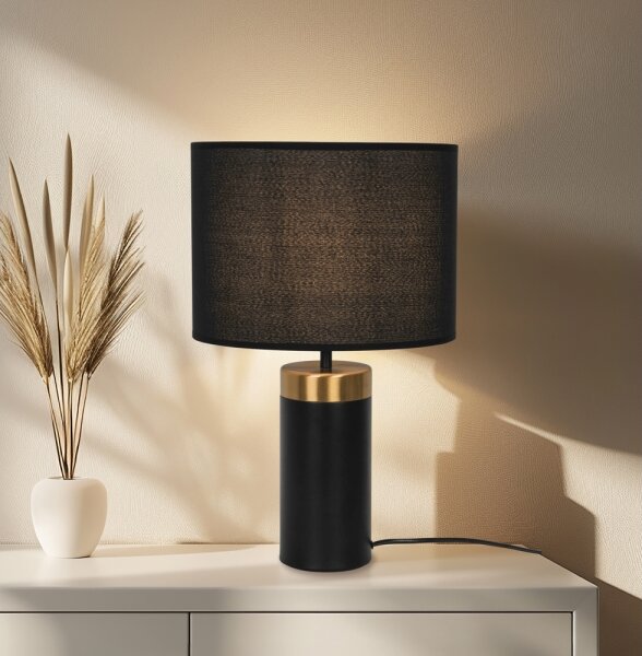 Lampada da tavolo LUCIANO 1xE27/40W/230V nero/oro