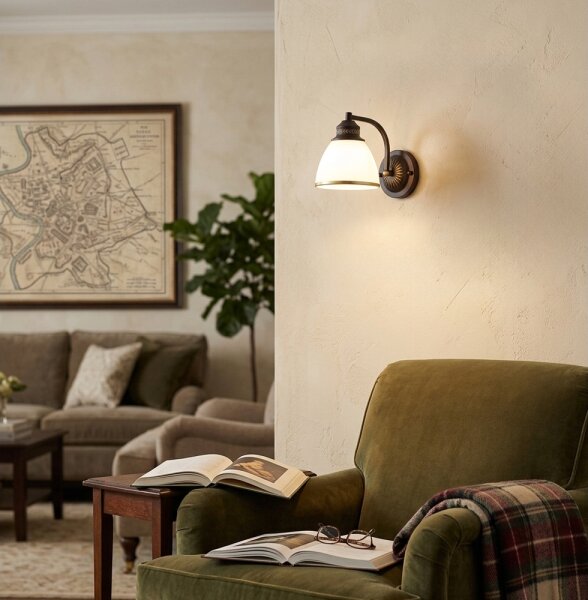 Lampada da parete CLAIR 1xE27/40W/230V marrone/oro