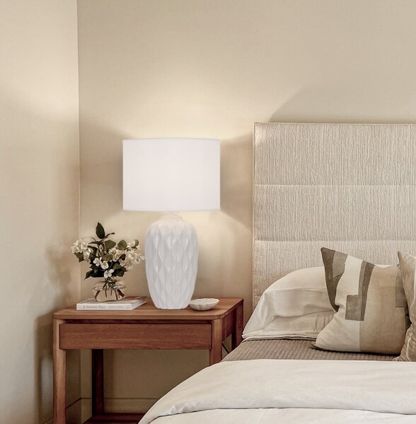 Lampada da tavolo PINEAPLE 1xE27/40W/230V bianca