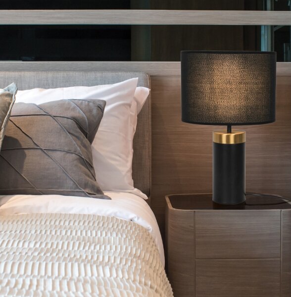 Lampada da tavolo LUCIANO 1xE27/40W/230V nero/oro