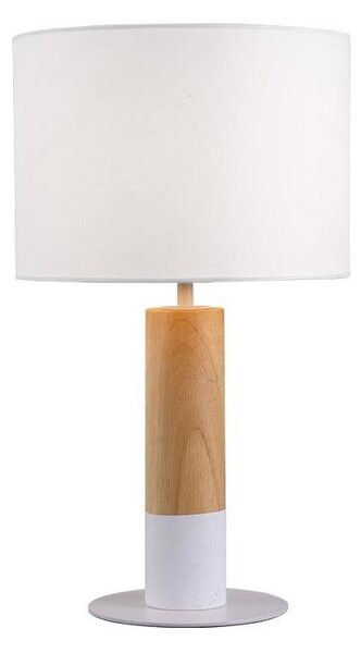 Lampada da tavolo CARROL 1xE27/40W/230V bianca/marrone