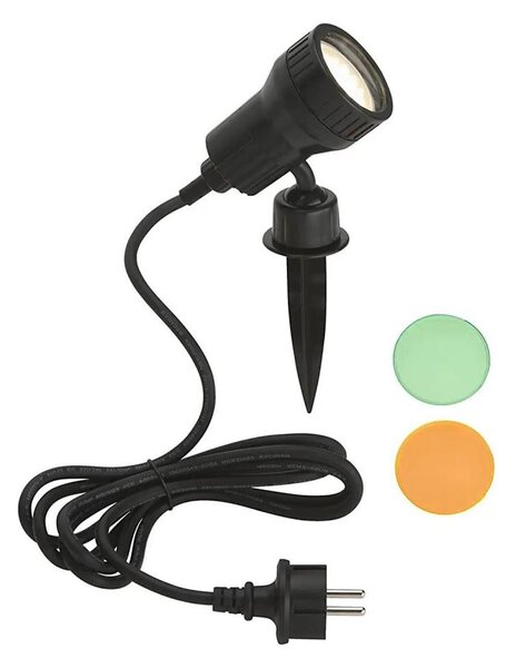 Briloner - Lampada LED da esterno TERRA 1xGU10/3W/230V IP44 nero