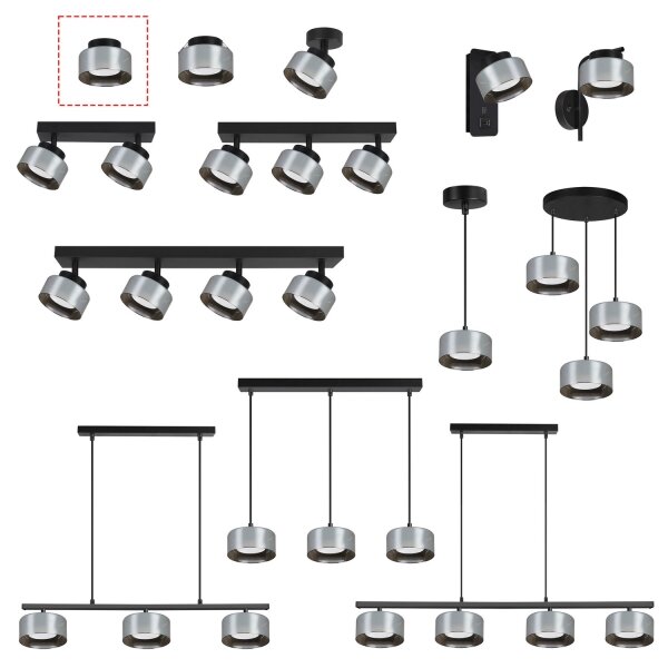Brilagi -LED RGB dimmerabile faretto AURA LUX 1xGX53/14W/230V Wi-Fi Tuya nero/fumé
