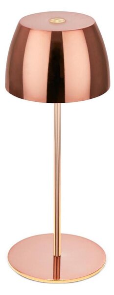 Briloner - Lampada da tavolo LED MINI per esterni, dimmerabile e ricaricabile, con controllo touch, 2,5W/5V, IP44, 1800 mAh, finitura ramata
