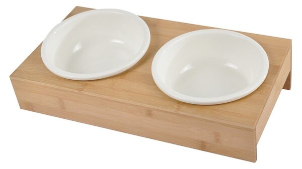 Set di ciotole in ceramica con base per cani ø 16 cm - Love Story