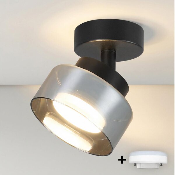Brilagi - Faretto LED RGB dimmerabile AURA LUX 1xGX53/14W/230V Wi-Fi Tuya nero/fumé