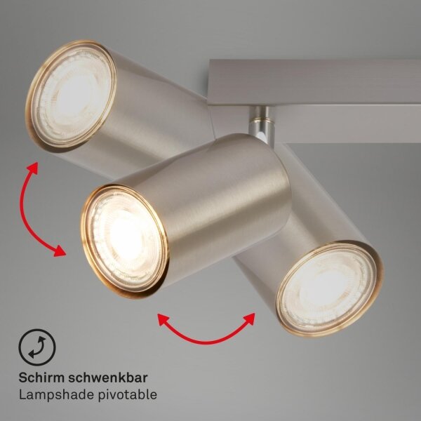 Briloner 2172-022 - Faretto SPOT 2xGU10/9W/230V cromo satinato