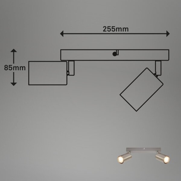 Briloner 2172-022 - Faretto SPOT 2xGU10/9W/230V cromo satinato