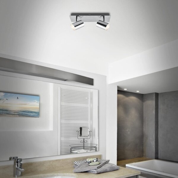 Briloner 2731-028 - Faretto da bagno BANYO 2xGU10/5W/230V cromo lucido