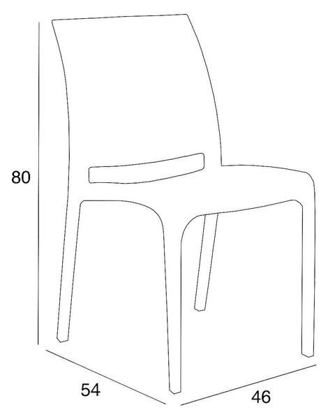 VOLGA - sedia da giardino in plastica