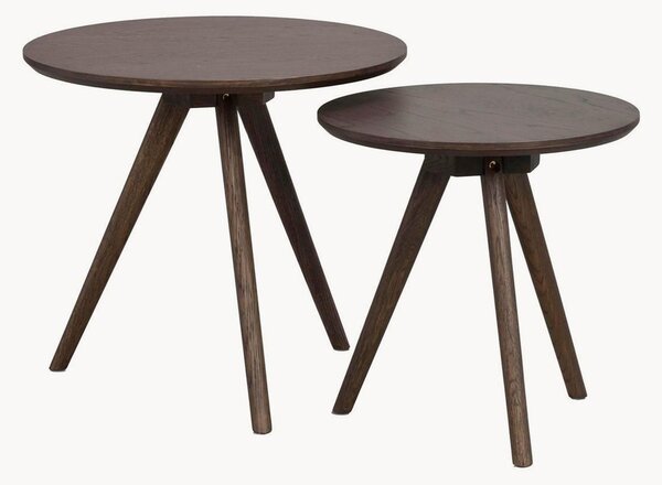 Set di 2 tavolini in legno Yumi