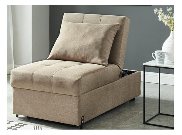 Poltrona letto in tessuto Beige - LESNA