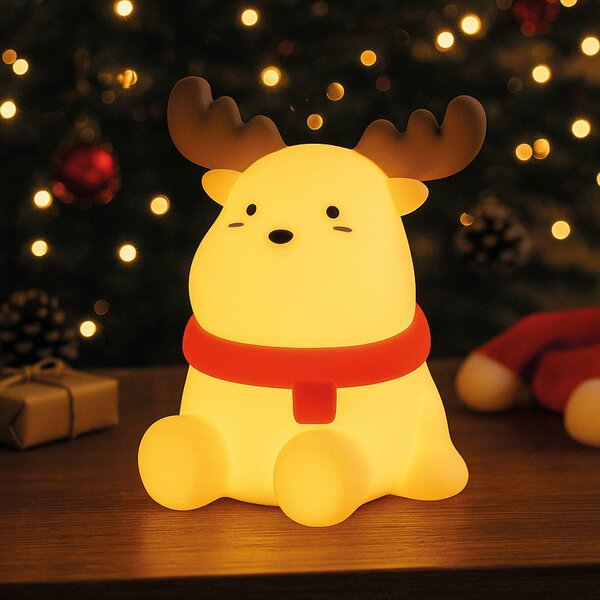 FH Lighting Lampada a LED ricaricabile Micha, colore beige, altezza 15 cm, silicone dimmerabile, Crema / Ambra, Cameretta